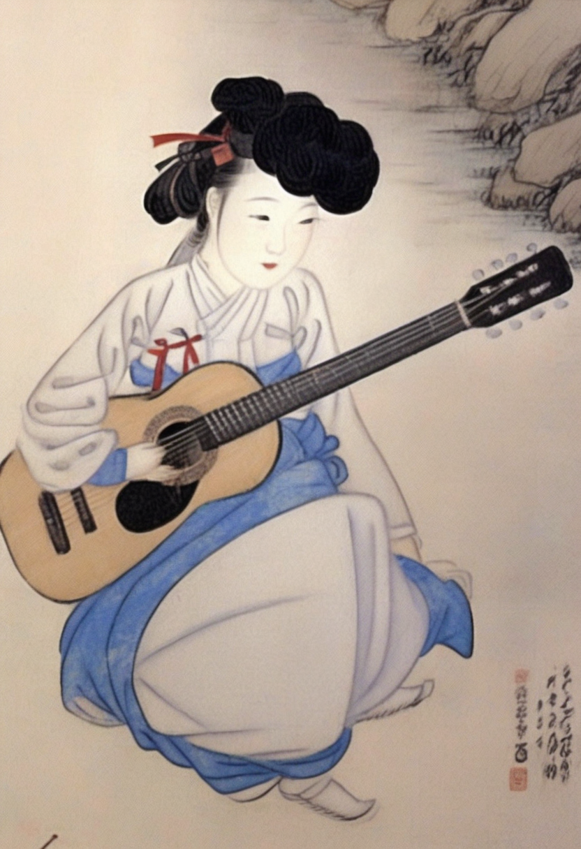 60241-789262835-sd_xl_base_1.0_0.9vae-Euler a-best quality shinyunbok painting a girl playing guitar.png